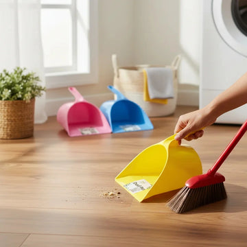 Aroni Durable Plastic Dust Pan – Multi-Color Household Cleaning Scoop (AH-105)