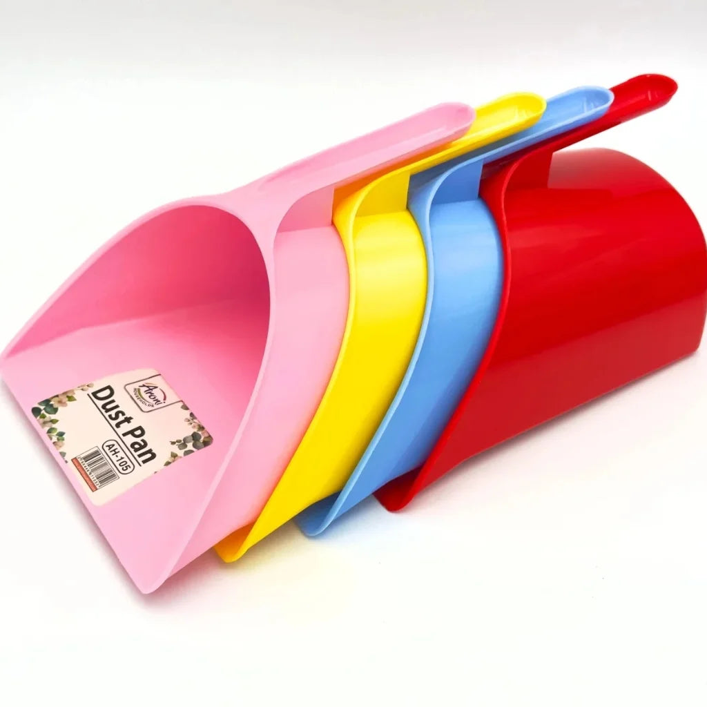 Aroni Durable Plastic Dust Pan – Multi-Color Household Cleaning Scoop (AH-105)