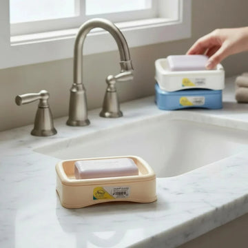 Aroni SD-51 Plastic Soap Dish (Pack of 2) – Multi-Color Bathroom Soap Holder