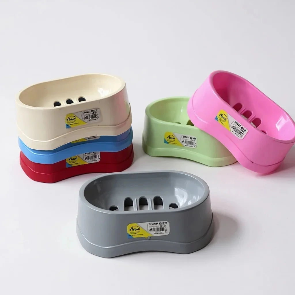 Aroni SD-52 Plastic Soap Dish  – Drainage Design Colorful Bathroom Soap Holder