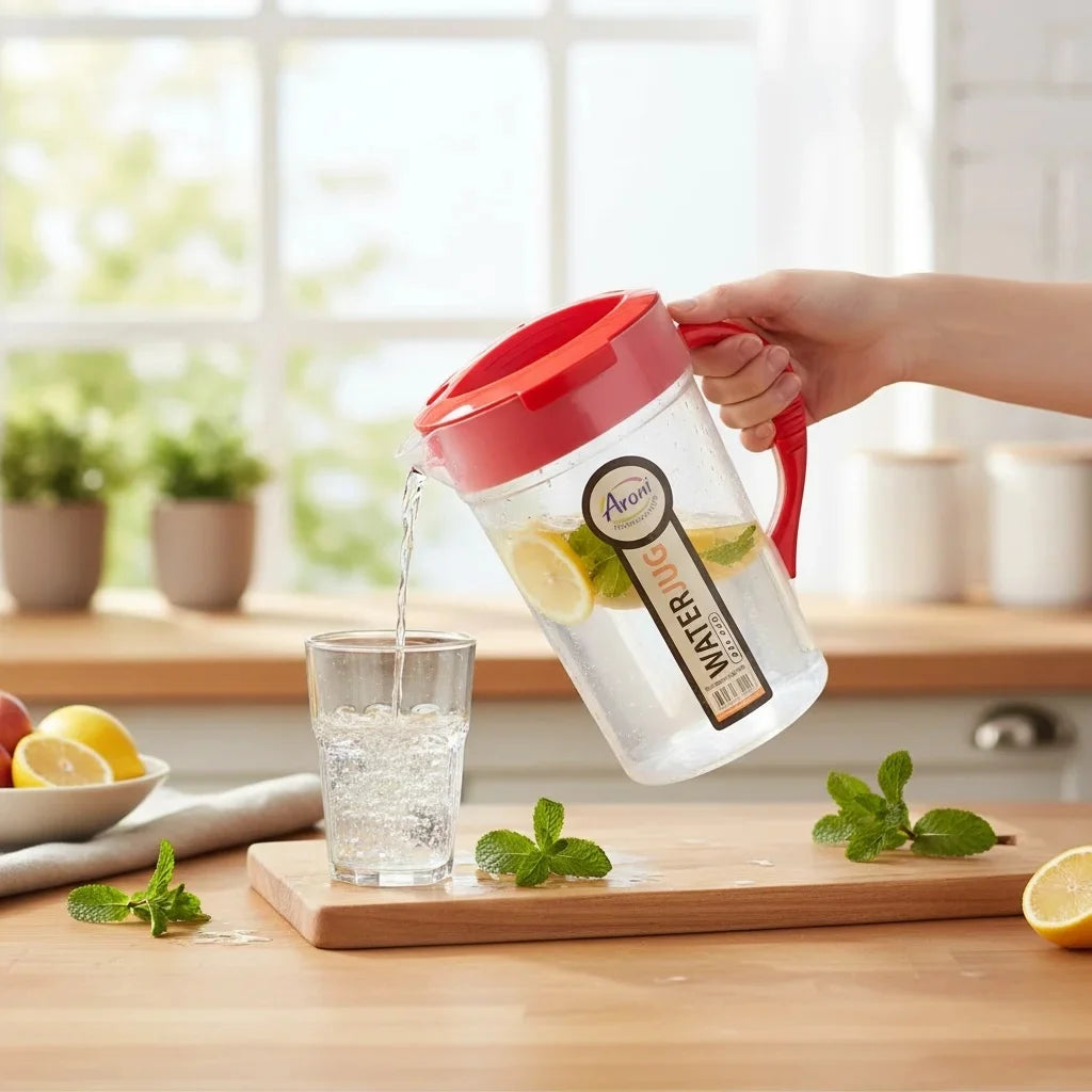 Aroni Household 1.8L Water Jug Pitcher | Durable Kitchen & Dining Server (AH-220)