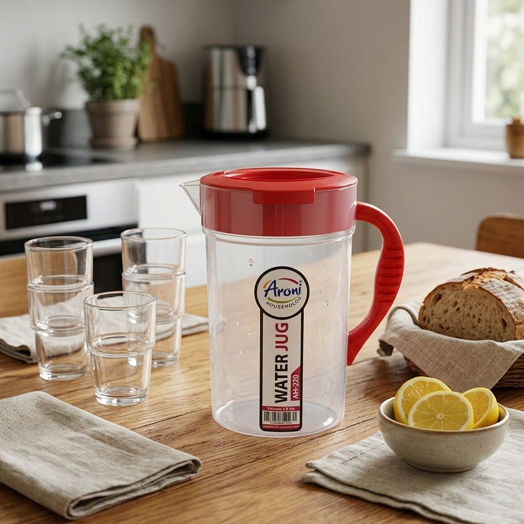 Aroni Household 1.8L Water Jug Pitcher | Durable Kitchen & Dining Server (AH-220)