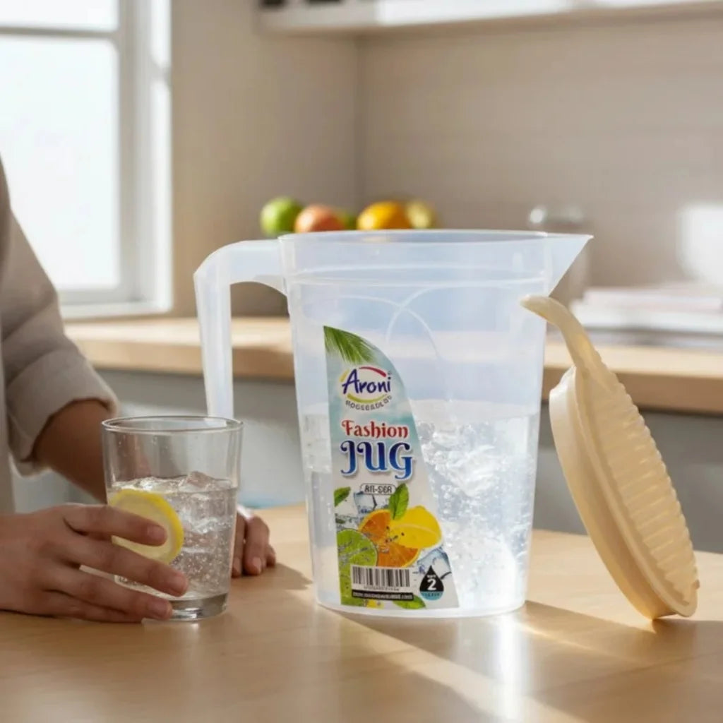 Aroni Household 2L Fashion Jug Pitcher | Fridge-Friendly Beverage Server (AH-225)