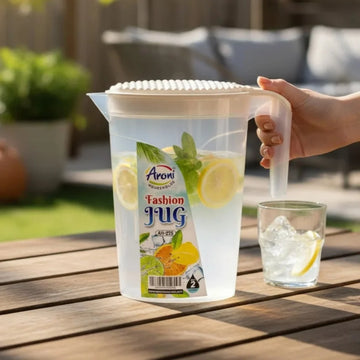 Aroni Household 2L Fashion Jug Pitcher | Fridge-Friendly Beverage Server (AH-225)