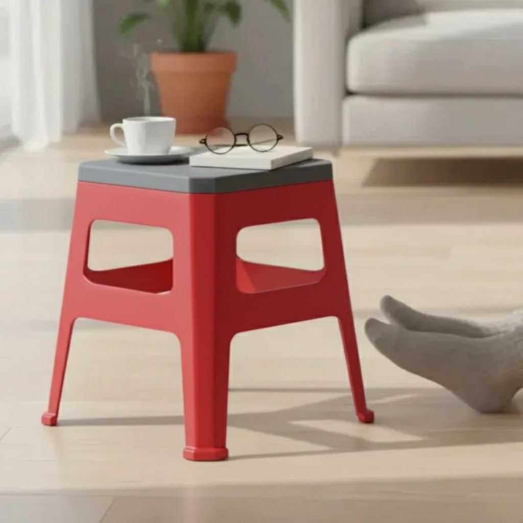 Aroni Flex Durable Plastic Seating Stool | Indoor & Outdoor Multi Purpose Chair