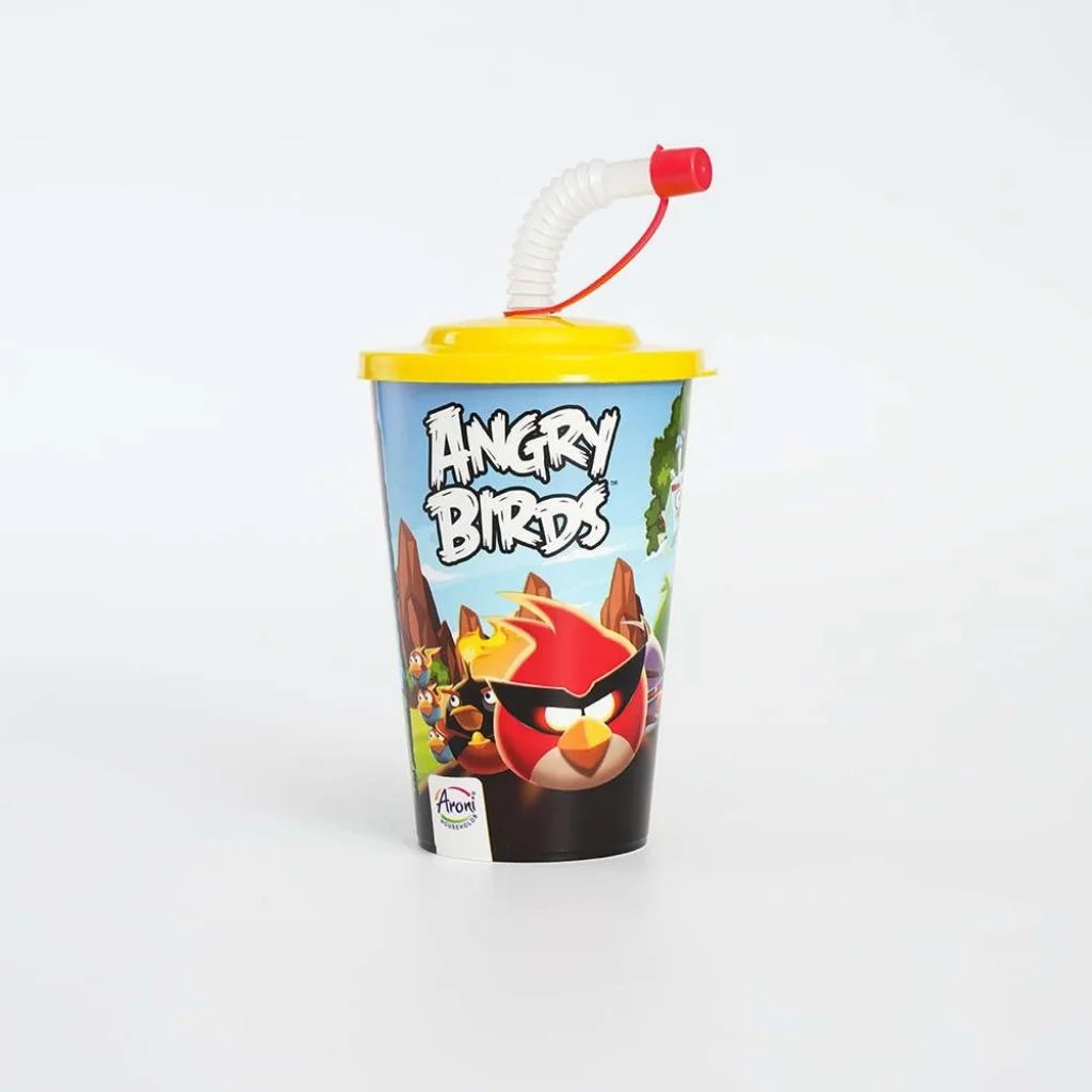 Aroni Kids Printed Active Straw Glass (Pack of 2) | Leak-Resistant School & Party Cup (AH-106)