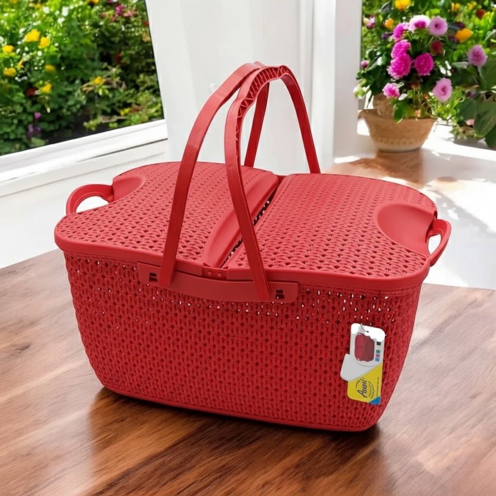 Aroni Universal Carry Basket | Multi Purpose Picnic, Travel & Home Organizer