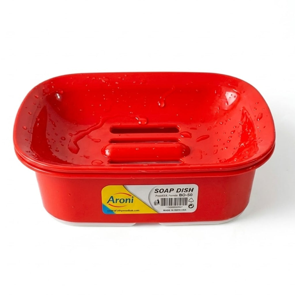 Aroni SD-50 Plastic Soap Dish (Pack of 2) – Colorful Bathroom Soap Holder