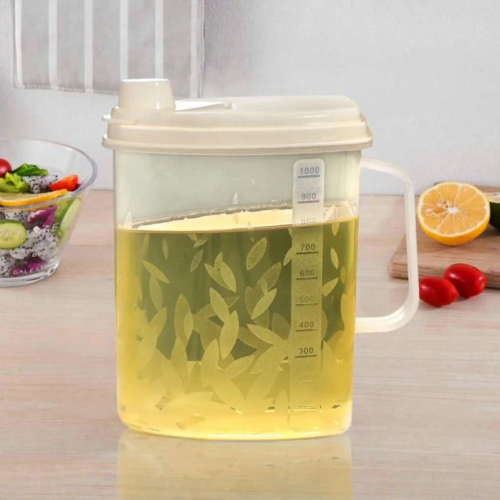 Aroni Household 1L Cooking Oil Jug (Pack of 2) | Easy-Pour Spout Oil Container (AH-200)