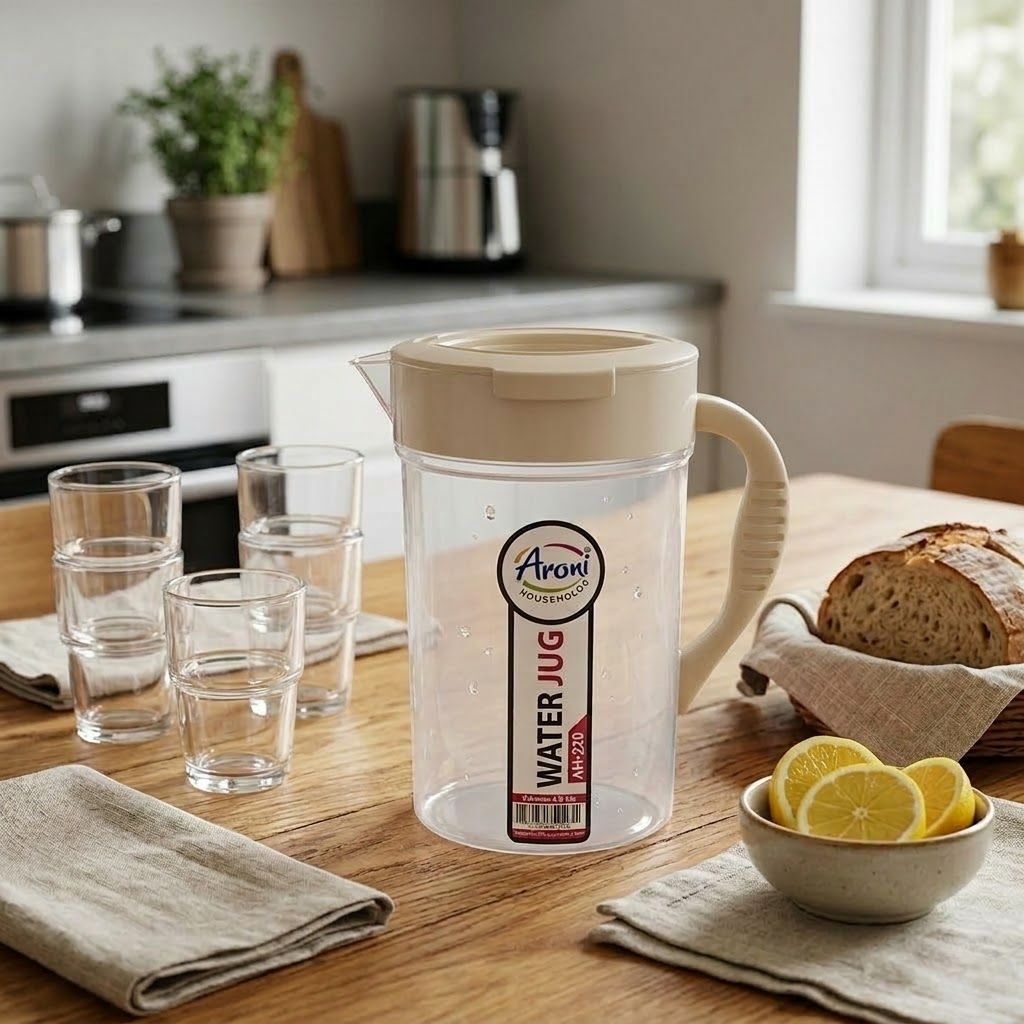 Aroni Household 1.8L Water Jug Pitcher | Durable Kitchen & Dining Server (AH-220)