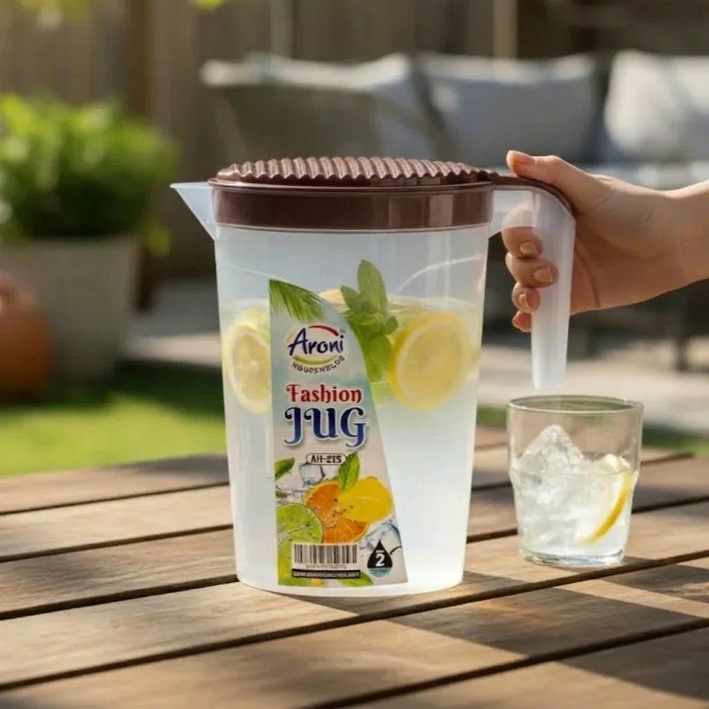 Aroni Household 2L Fashion Jug Pitcher | Fridge-Friendly Beverage Server (AH-225)