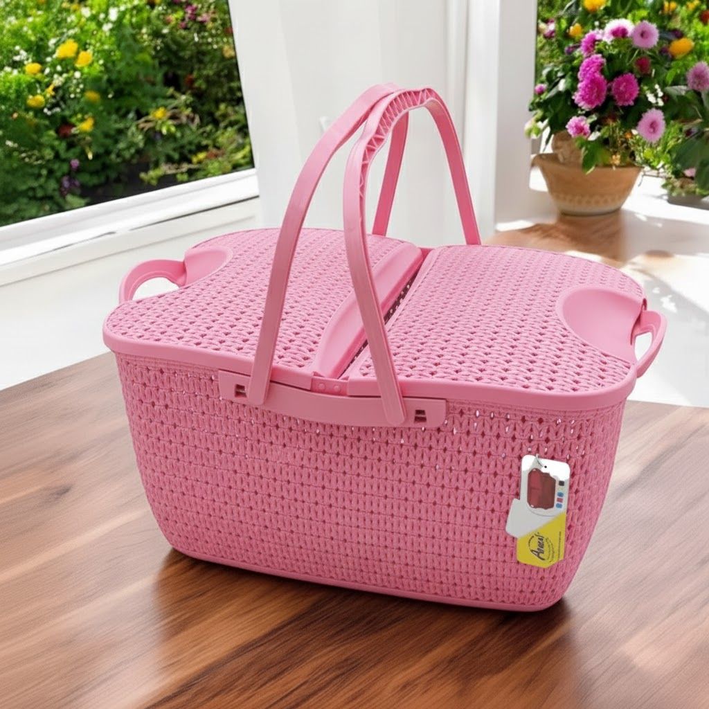 Aroni Universal Carry Basket | Multi Purpose Picnic, Travel & Home Organizer