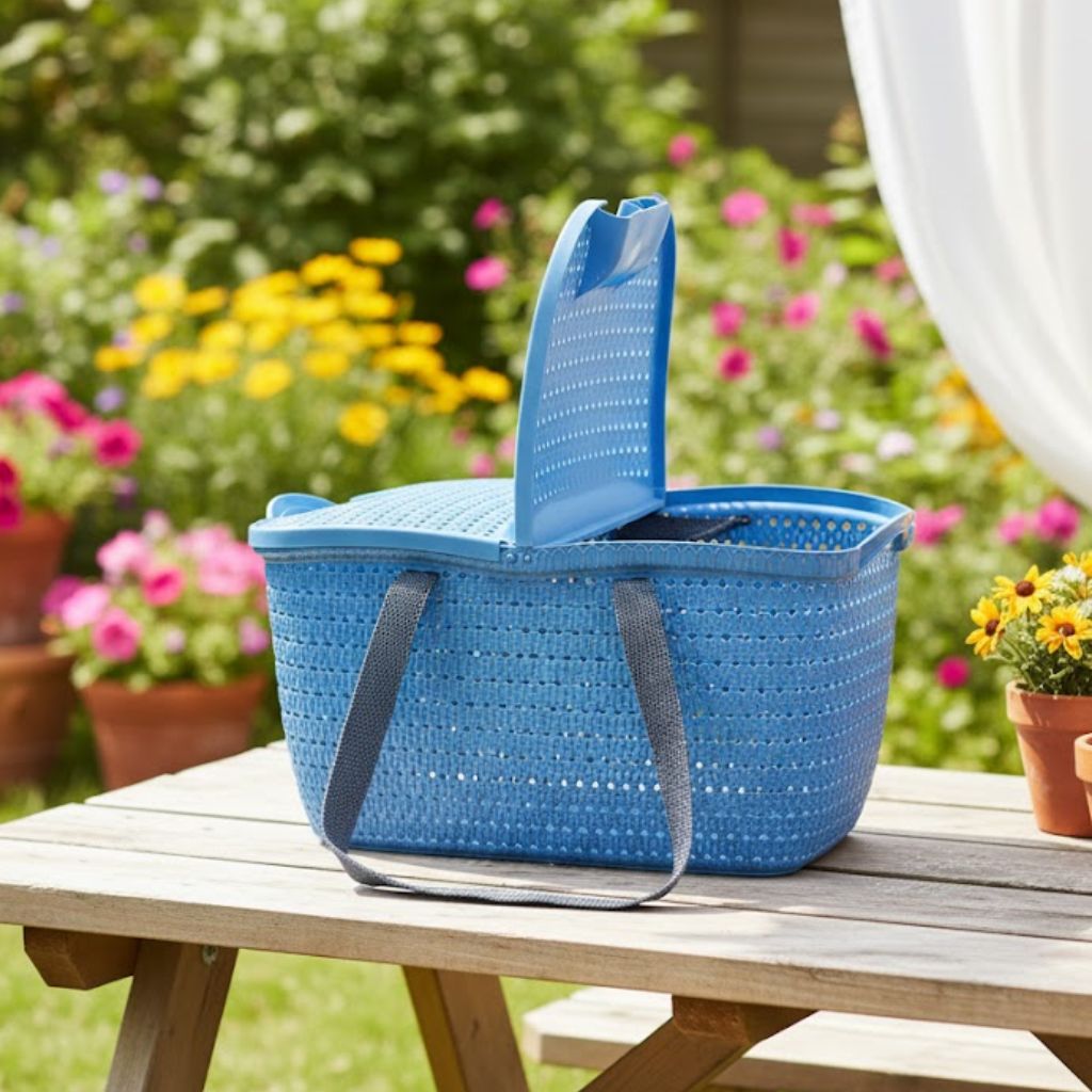 Aroni Universal Carry Basket | Multi Purpose Picnic, Travel & Home Organizer