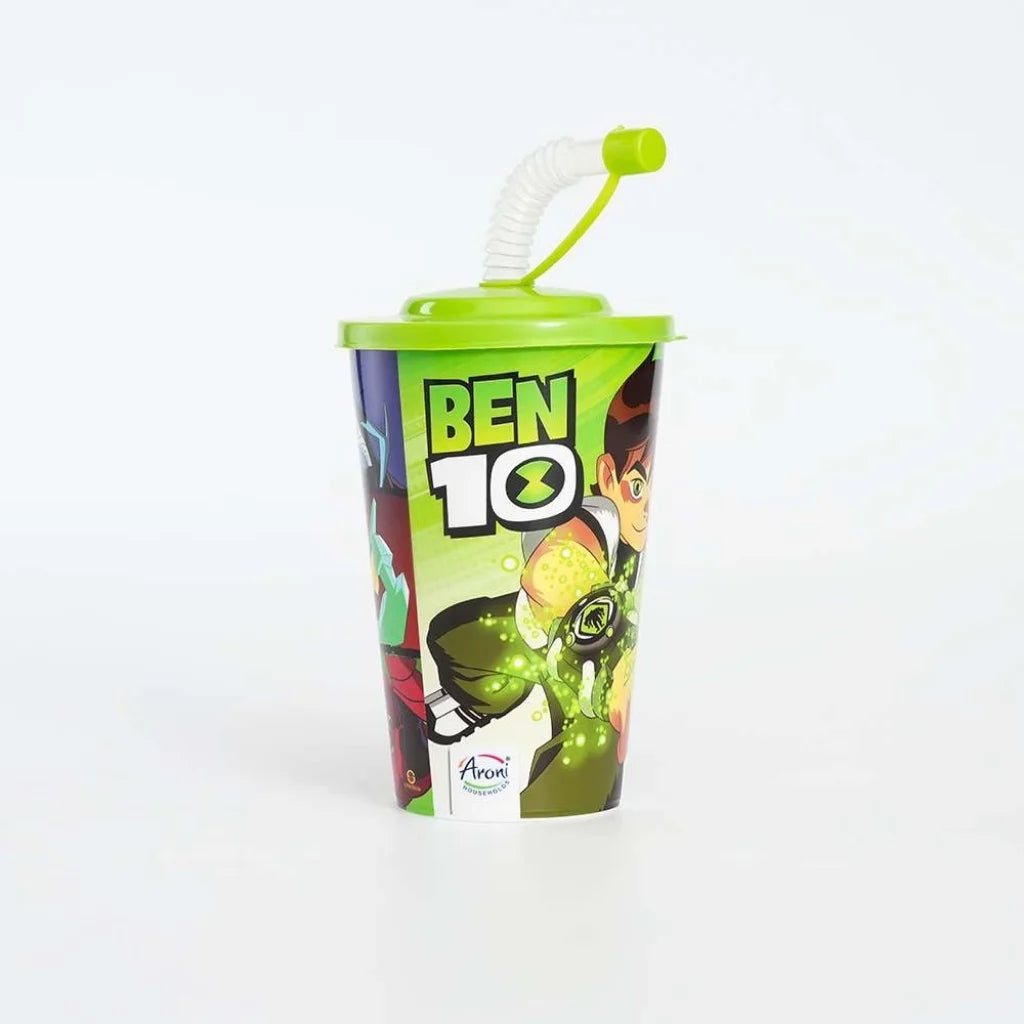 Aroni Kids Printed Active Straw Glass (Pack of 2) | Leak-Resistant School & Party Cup (AH-106)