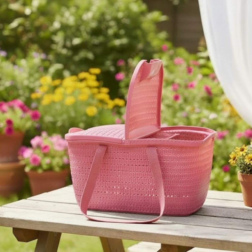 Aroni Universal Carry Basket | Multi Purpose Picnic, Travel & Home Organizer