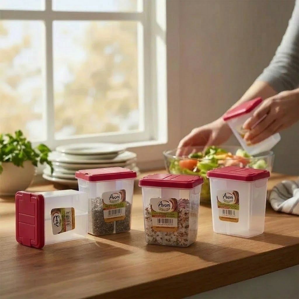 Aroni Household 2-in-1 Salt & Pepper Shaker (Pack of 6) | Dual Partition Seasoning Dispenser (AH-210)