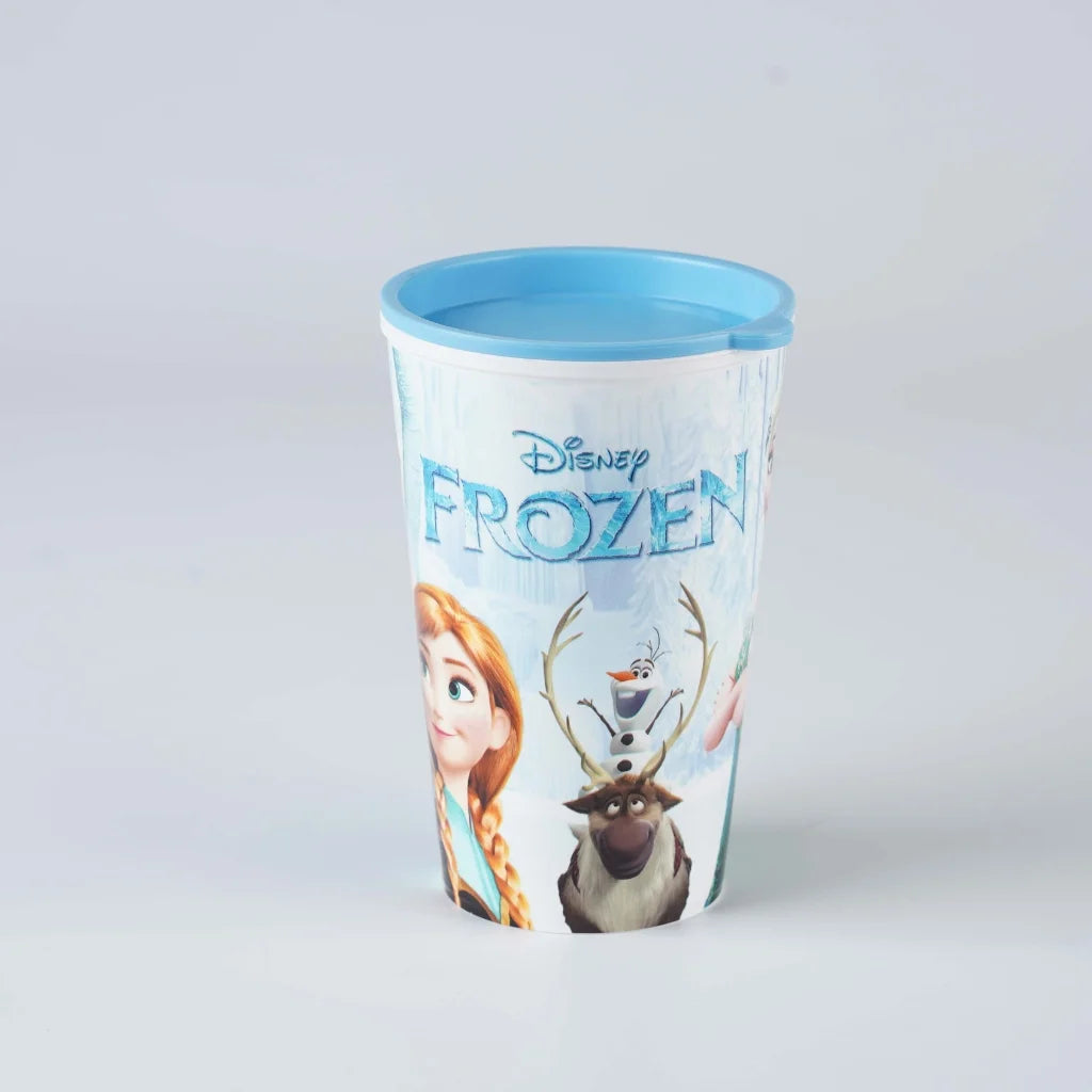 Aroni Kids Summer Glass with Lid (Pack of 2) | Colorful Printed Plastic Water Tumbler (AH-107)