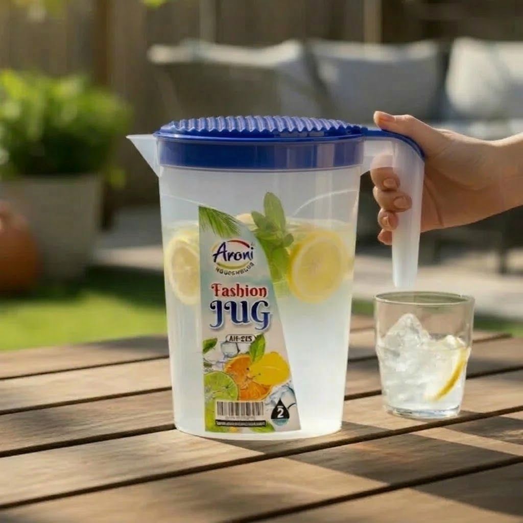 Aroni Household 2L Fashion Jug Pitcher | Fridge-Friendly Beverage Server (AH-225)