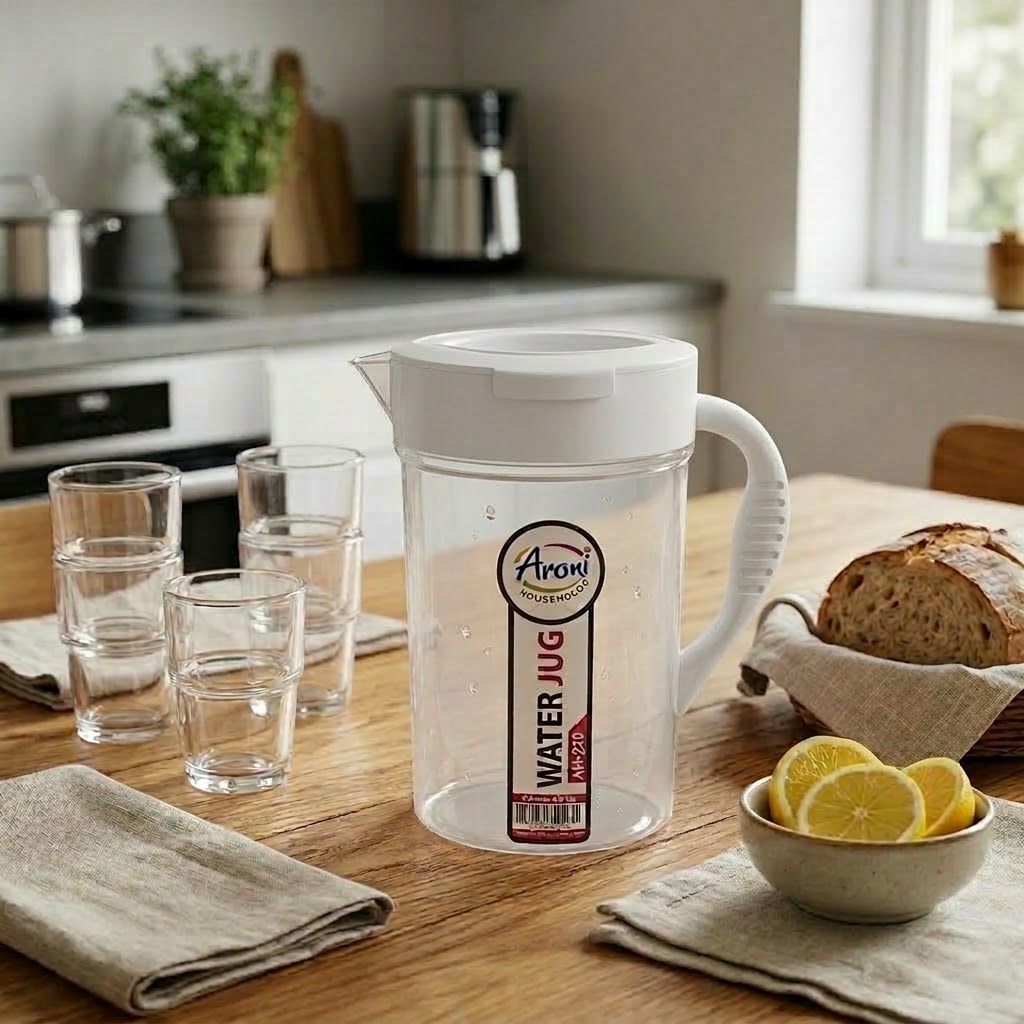 Aroni Household 1.8L Water Jug Pitcher | Durable Kitchen & Dining Server (AH-220)