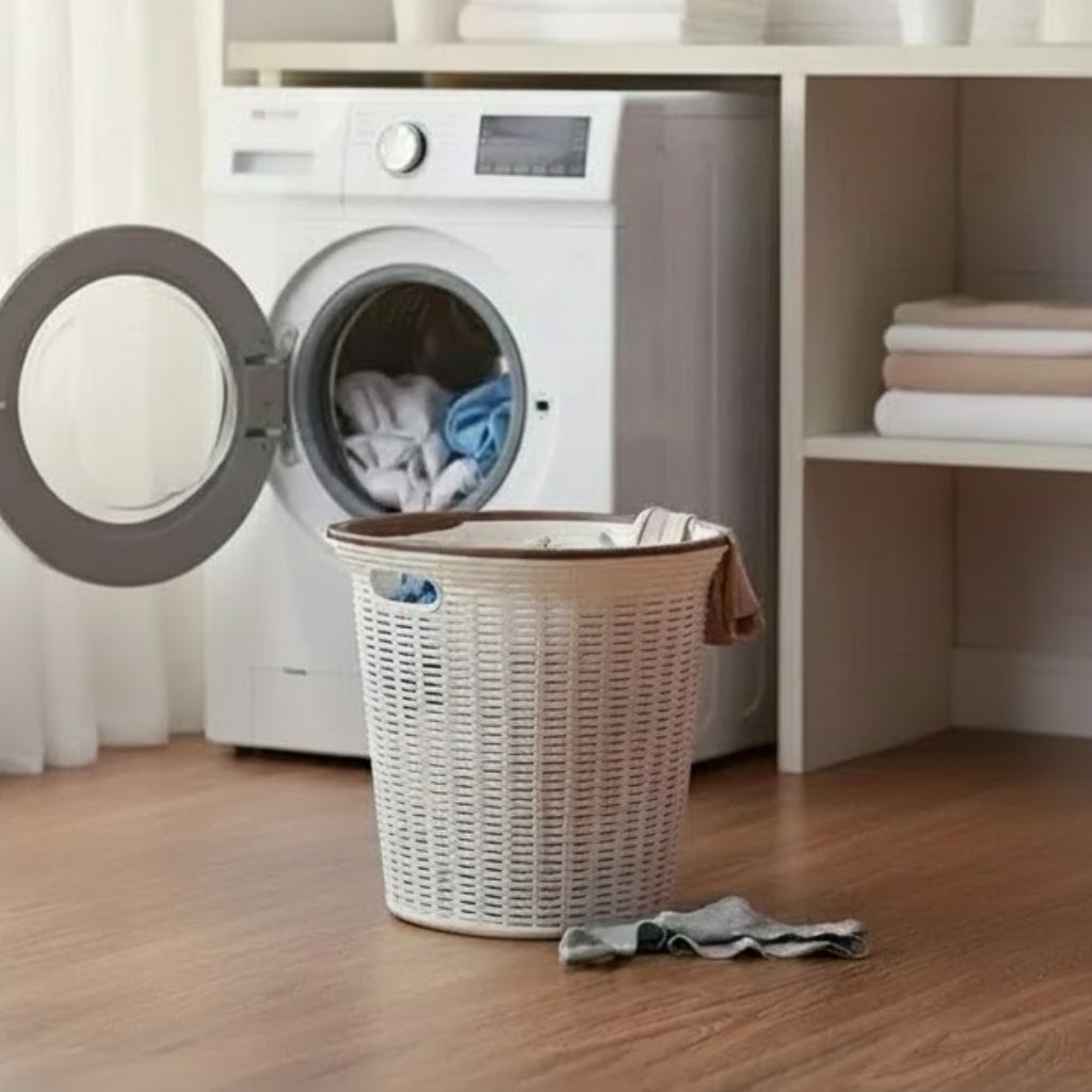 Aroni Smart 17.5″ Laundry Basket | Heavy-Duty Plastic Clothes Hamper (AH-151)