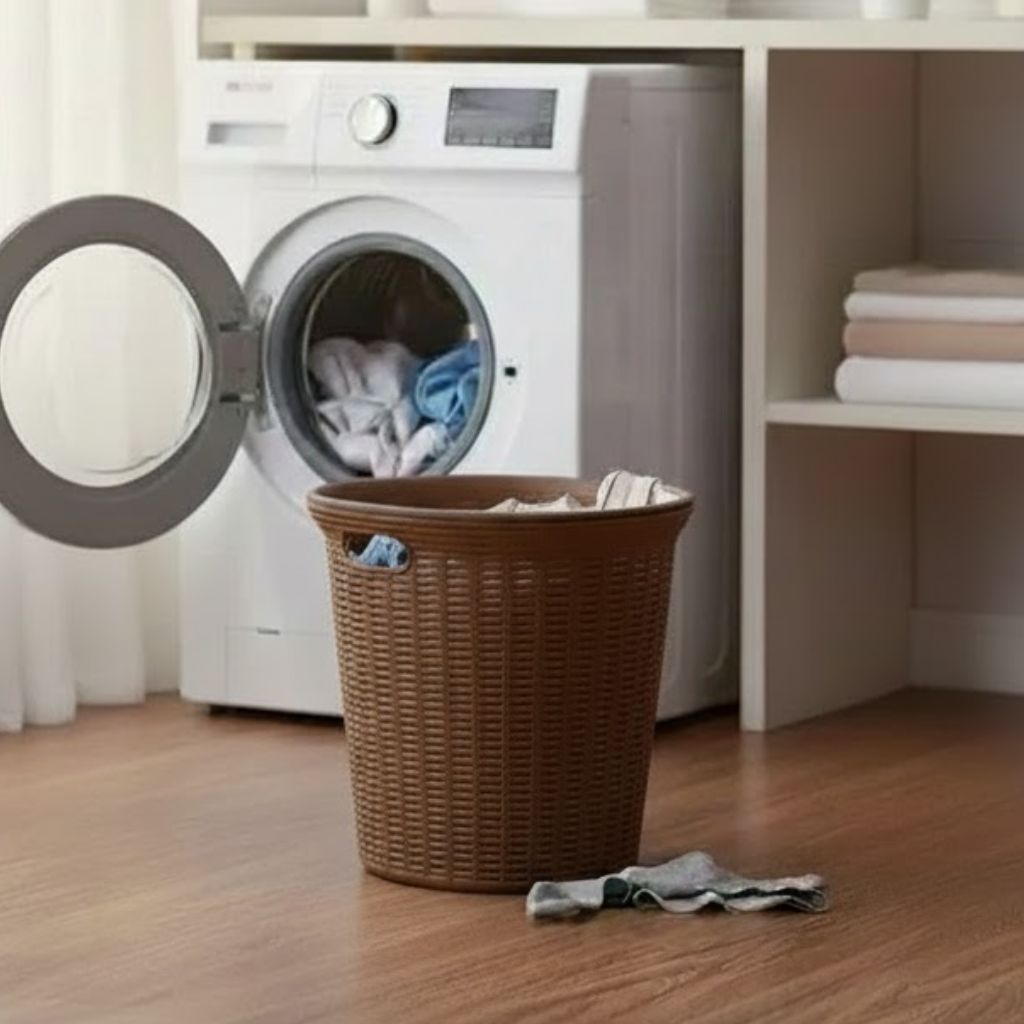 Aroni Smart 17.5″ Laundry Basket | Heavy-Duty Plastic Clothes Hamper (AH-151)