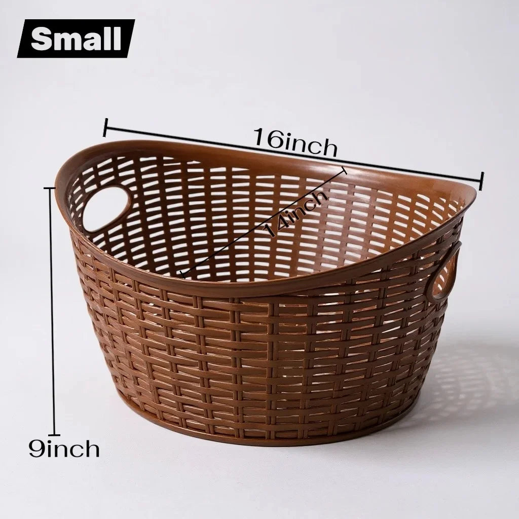 Aroni Premium Rattan-Style Multi Purpose Basket | Kitchen, Laundry & Home Organizer
