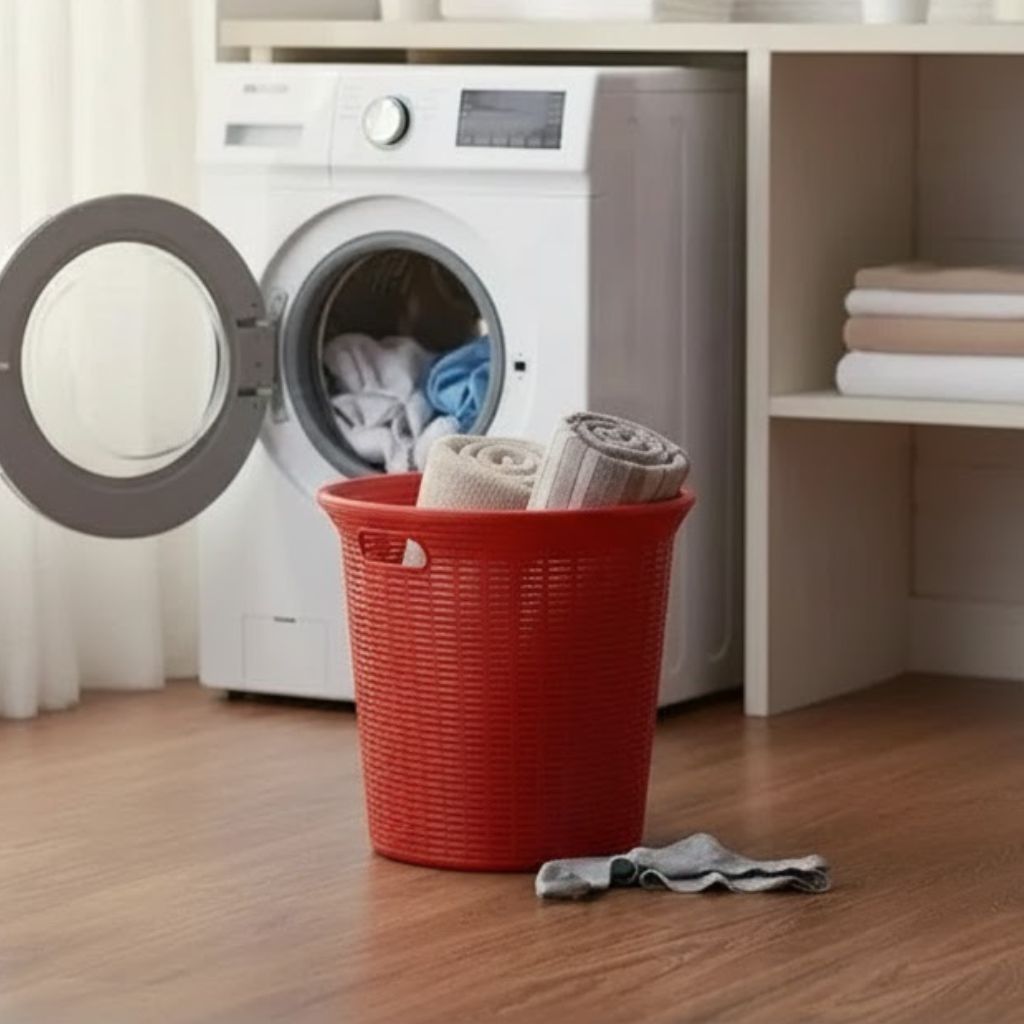 Aroni Smart 17.5″ Laundry Basket | Heavy-Duty Plastic Clothes Hamper (AH-151)