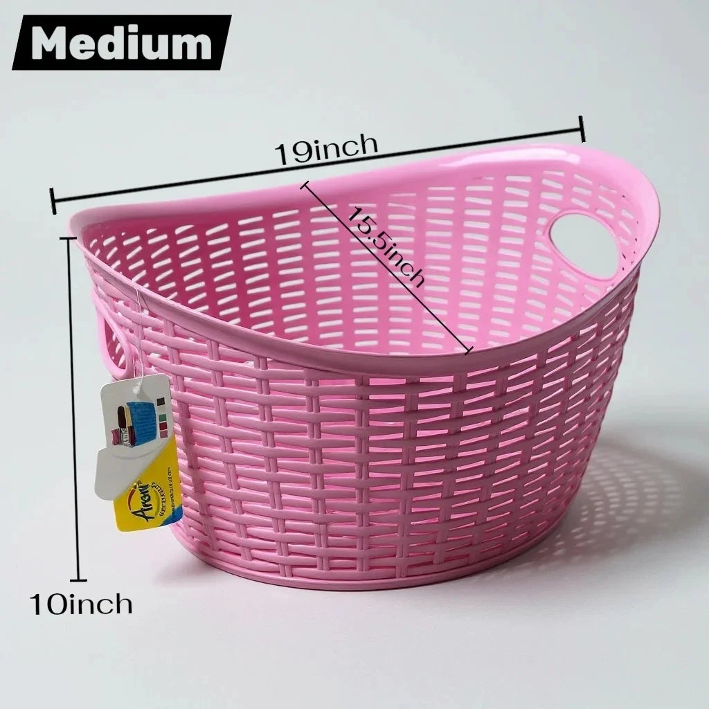 Aroni Premium Rattan-Style Multi Purpose Basket | Kitchen, Laundry & Home Organizer