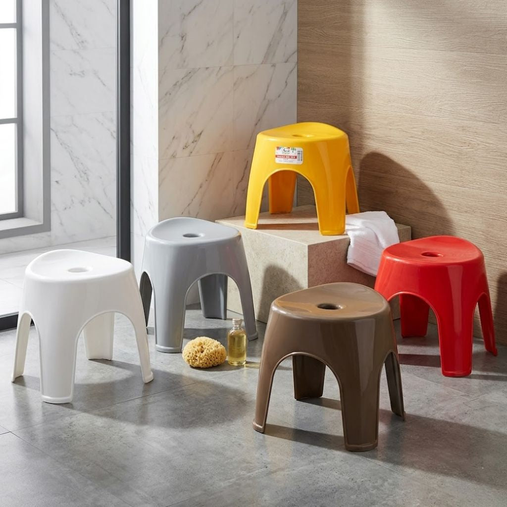 Supreme Plastic Bath Stool – Durable Anti-Slip Bathroom Stool (AH-306)