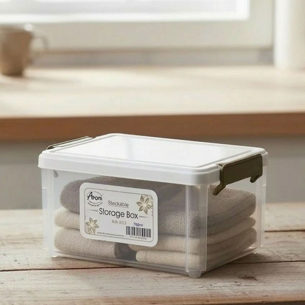 Aroni Stackable Storage Containers with Vertical Locking – Airtight Kitchen Organizer Set