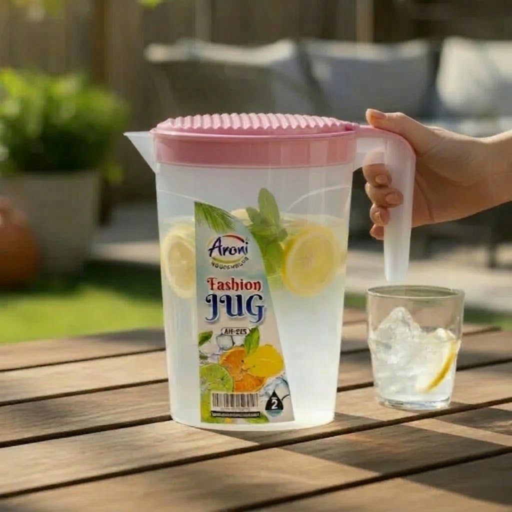 Aroni Household 2L Fashion Jug Pitcher | Fridge-Friendly Beverage Server (AH-225)