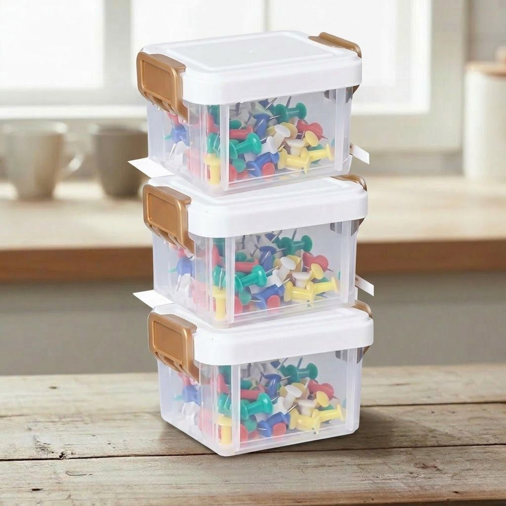 Aroni Stackable Storage Containers with Vertical Locking – Airtight Kitchen Organizer Set