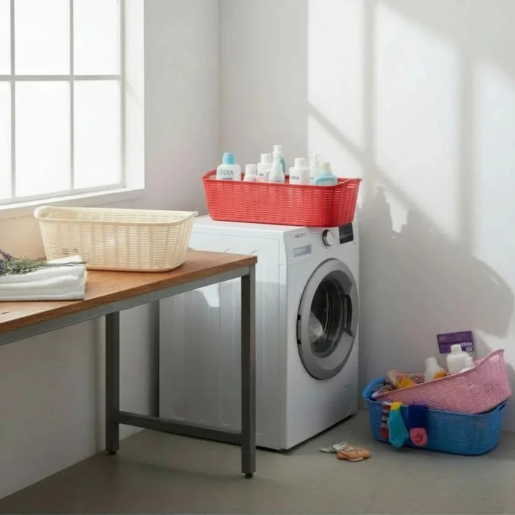 Aroni Daisy Multi Purpose Basket | Bartan Tokra & Laundry Organizer (AH-100)