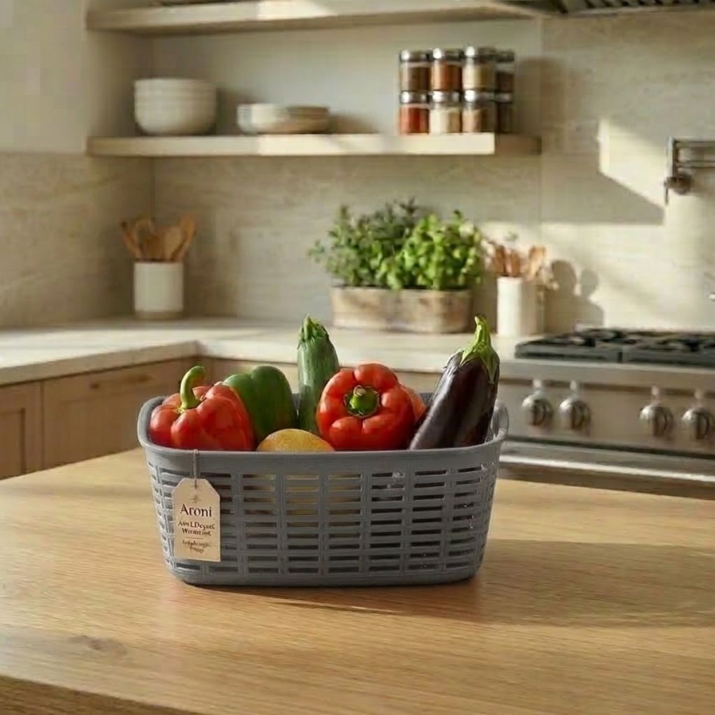 Aroni 3-in-1 Elegant Woven Fruit & Vegetable Basket Set | Multi Purpose Storage