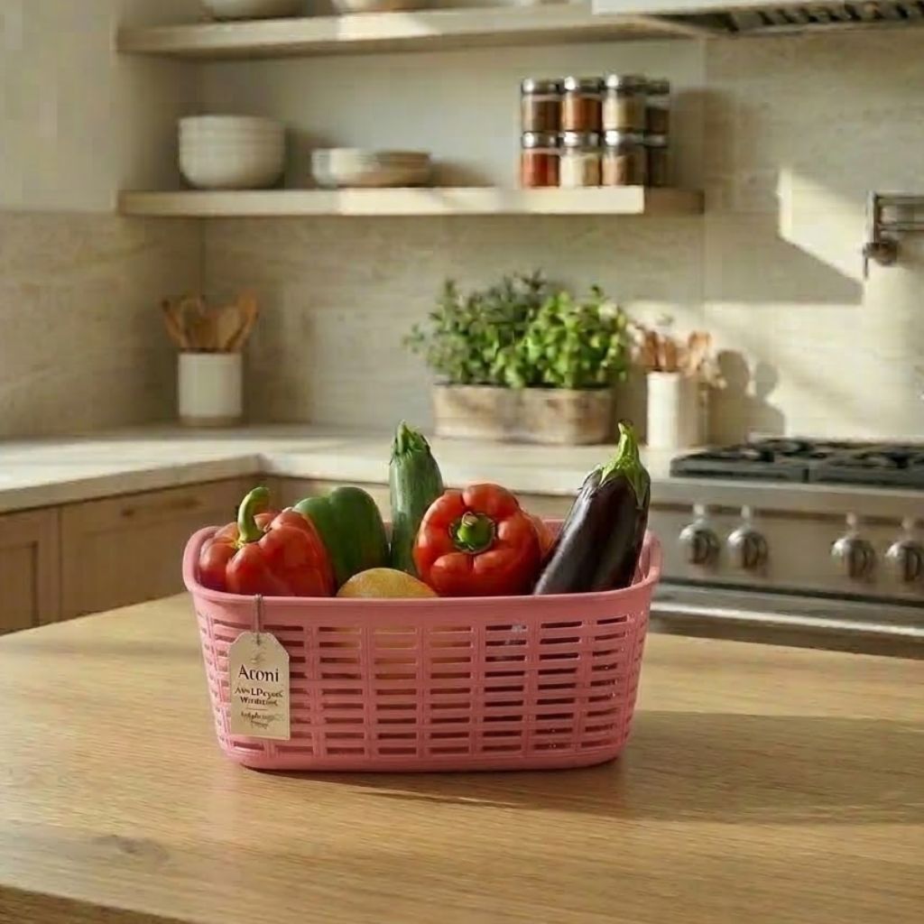 Aroni 3-in-1 Elegant Woven Fruit & Vegetable Basket Set | Multi Purpose Storage