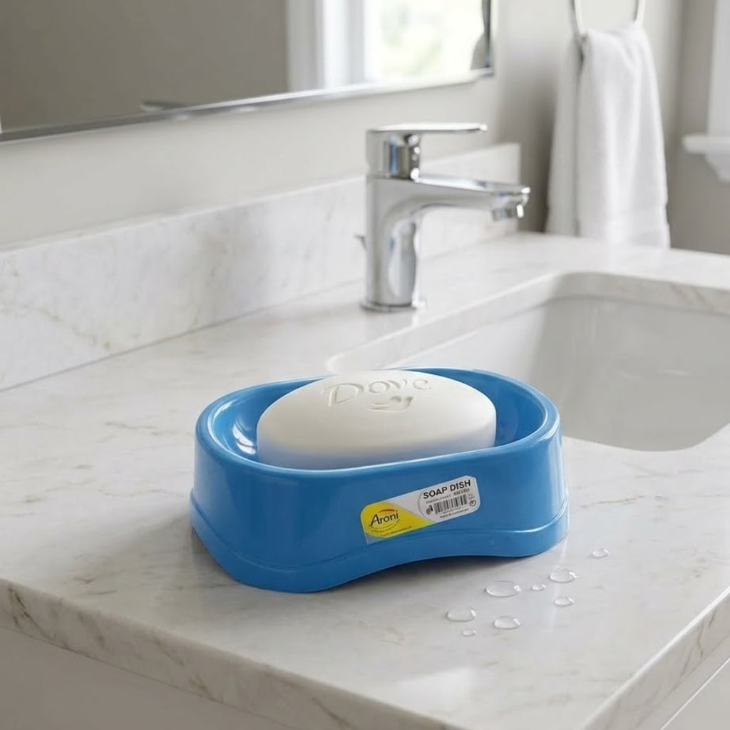 Aroni SD-52 Plastic Soap Dish  – Drainage Design Colorful Bathroom Soap Holder