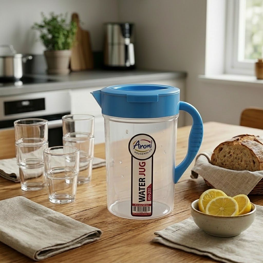 Aroni Household 1.8L Water Jug Pitcher | Durable Kitchen & Dining Server (AH-220)