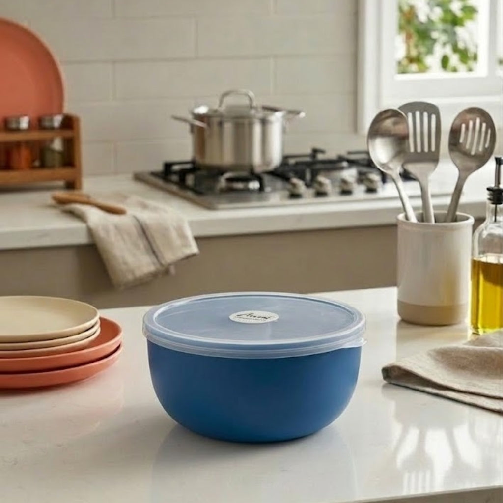 Aroni Rio Round Plastic Food Container (Pack of 2) – Multipurpose Serving & Storage Bowl