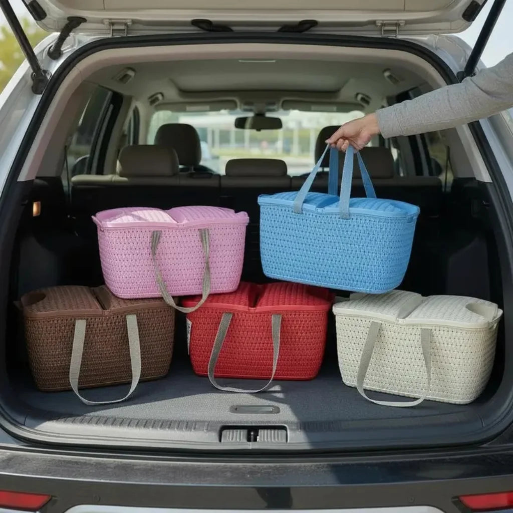 Aroni Universal Carry Basket | Multi Purpose Picnic, Travel & Home Organizer