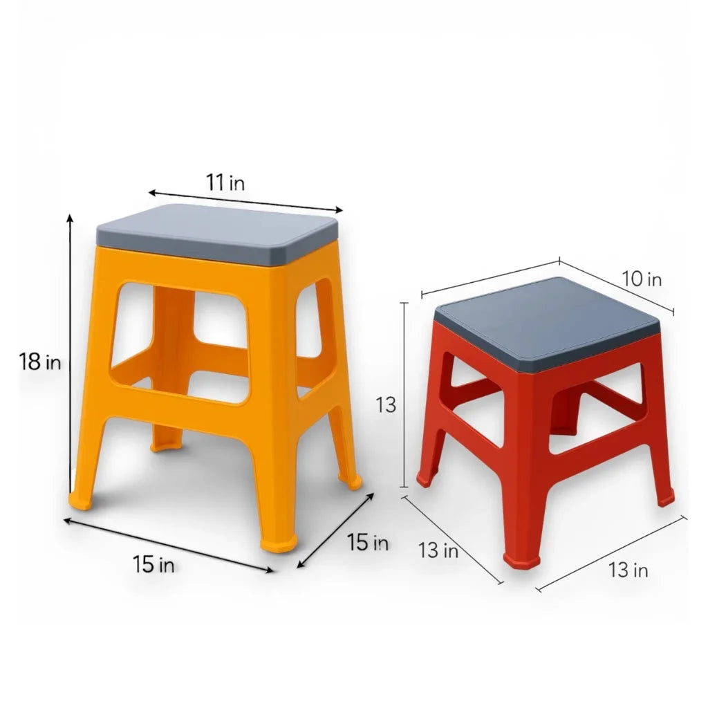 Aroni Flex Durable Plastic Seating Stool | Indoor & Outdoor Multi Purpose Chair