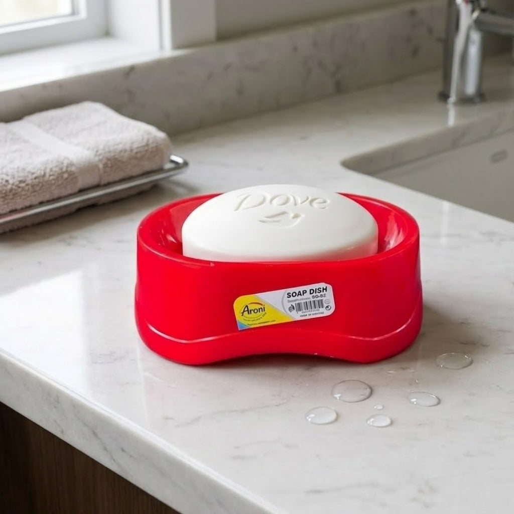 Aroni SD-52 Plastic Soap Dish  – Drainage Design Colorful Bathroom Soap Holder