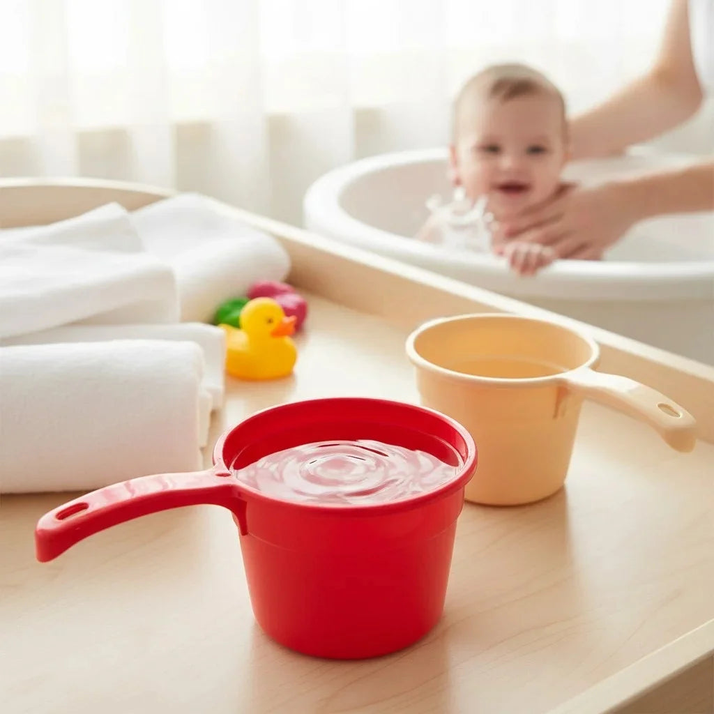 Aroni Household Premium Plastic Bath Mug (Pack of 2) | Durable Water Pourer (AH-170)