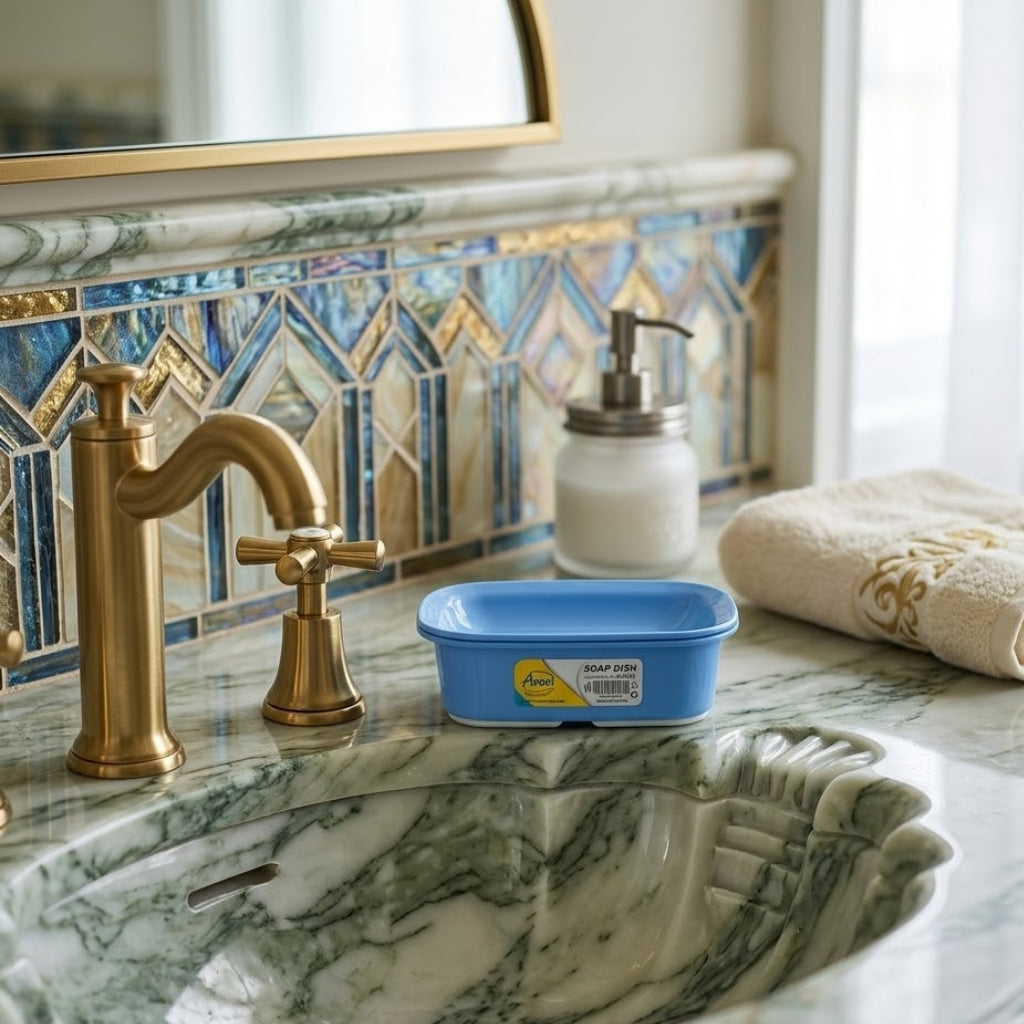 Aroni SD-50 Plastic Soap Dish (Pack of 2) – Colorful Bathroom Soap Holder