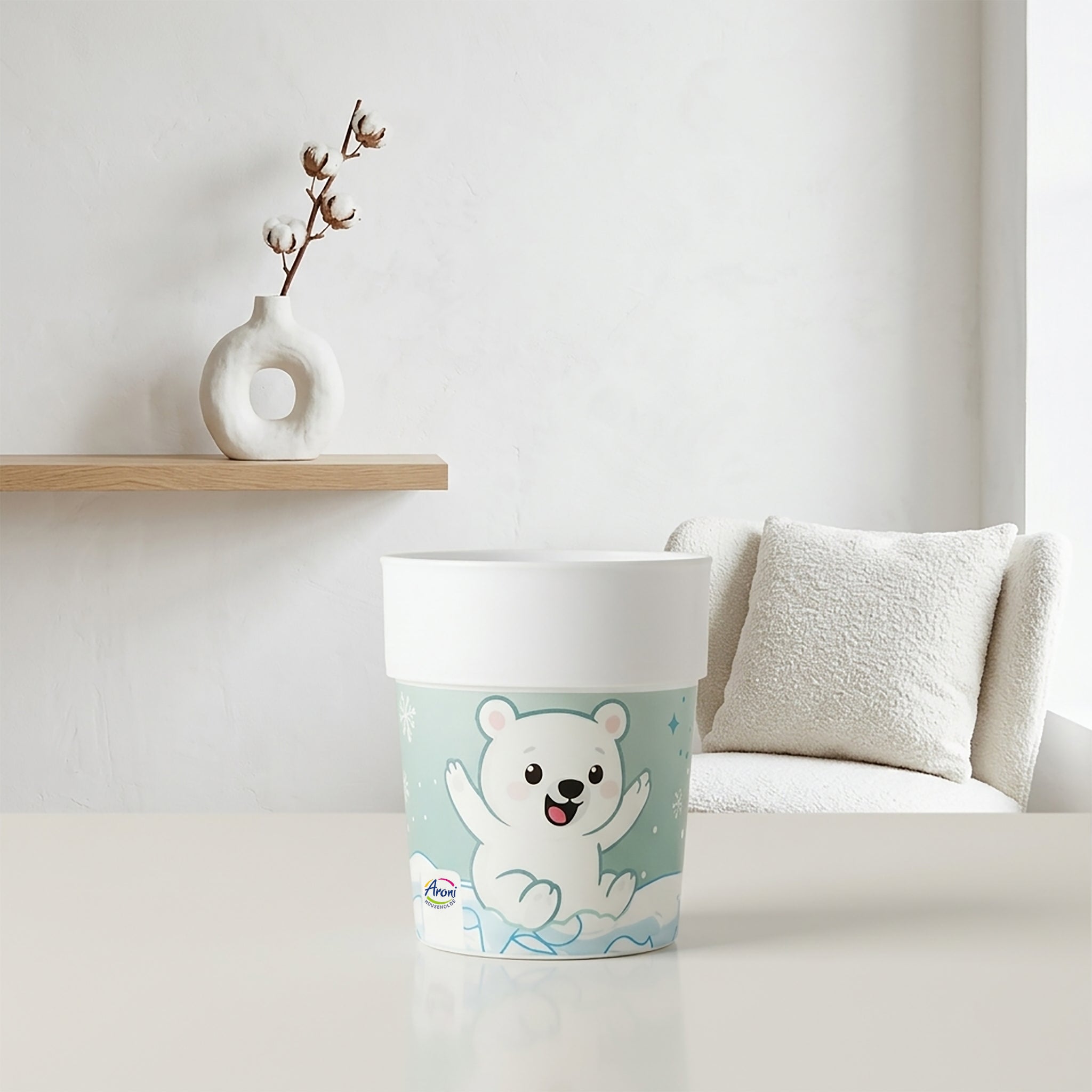 Aroni KidKo Cartoon Printed Plastic Glass Set – 4 Pcs Kids Drinking Cups (Random Colors) (AH-245)