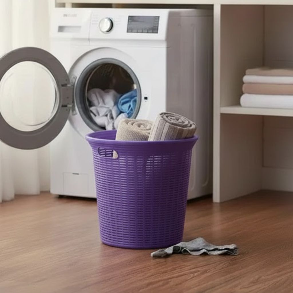 Aroni Smart 17.5″ Laundry Basket | Heavy-Duty Plastic Clothes Hamper (AH-151)