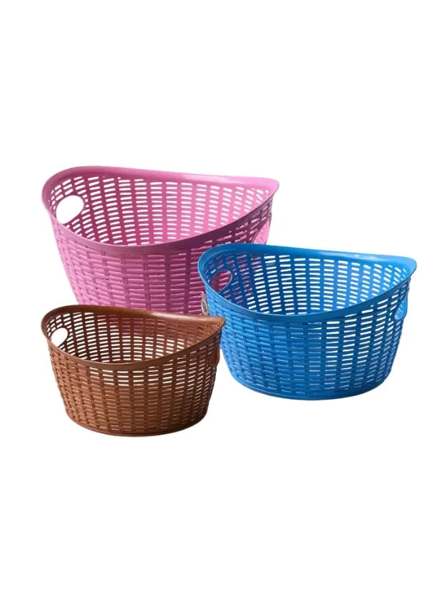 Aroni Premium Rattan-Style Multi Purpose Basket | Kitchen, Laundry & Home Organizer