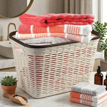 Safir Premium Laundry Hamper | Durable Plastic Clothes Storage Basket (AH-155)